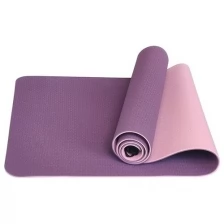 E33579 Коврик для йоги ТПЕ 183х61х0,6 см (фиолетово/розовый)