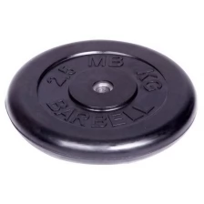 Диск обрезиненный "Barbell" d 31 мм чёрный 2,5 кг
