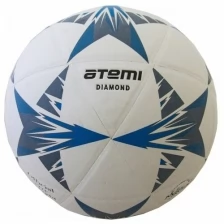 Мяч футбольный Atemi Diamond Pvc бел/чёрн/син., р.5 , 420 г., ламинированный , окруж 68-71